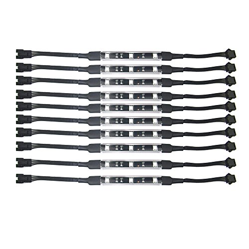 NBWDY 10Pcs Led Light Kits Multi-Color Wireless Remote Control Motorcycle Atmosphere Lamp RGB Flexible Strips Ground Effect Light for Motorcycle
