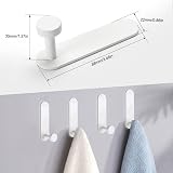 JS Extra Strong Self Adhesive Hooks 2 Pack Wall Door Towel Coat Rack Aluminum view 2