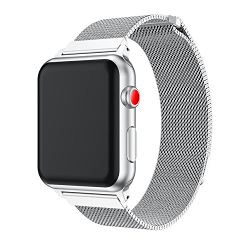 YaSpark Stainless Steel Mesh Milanese Loop with Adjustable Magnetic Closure Replacement Metal iWatch Band for Apple Watch Series 2 Series 1 Nike+ Sport and Edition 42mm Colorful