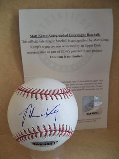 matt kemp autographed baseball