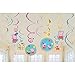 American Greetings Peppa Pig Hanging Swirl Decorations, 12-Count