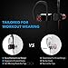 Mpow Flame [Updated] Bluetooth Headphones, Bassup Technology HiFi Stereo in-Ear Wireless Earbuds, Waterproof IPX7 Earphones w/Mic, Case, 7-9 Hrs Playing Time, CVC6.0 Noise Cancelling Headsets, Red