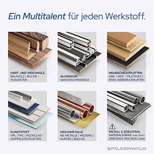 FALKENWALD ® Kreissägeblatt 216x30 mm ideal für Holz, Metall & Alu - Sägeblatt 216x30 kompatibel mit Bosch GTS 635-216 & Metabo KGS 216 M - 216 Sägeblatt - 216 30 2