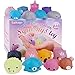 Satkago Glitter Squishies Squishys Toy, 16pcs Bulk Mini Kawaii Mochi Squishies Toy Kids Party Favors Squishies Mochi Animals Stress Reliever Anxiety Toys for Children Adults