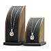 Oirlv 2Pcs/Lot Solid Wood Long Chain Necklace Pendant Bracelet Stand Retail Stores/Trade Shows Showcase Display Jewelry Holder Exquisite Decorative Props (Gray Curved)