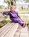 OAKI Rain and Trail Suits - The Ultimate Kids & Toddler Rain Suit for Boys & Girls - Perfect Muddy Buddy Rain Overalls Toddler Deep Purple, 6-7