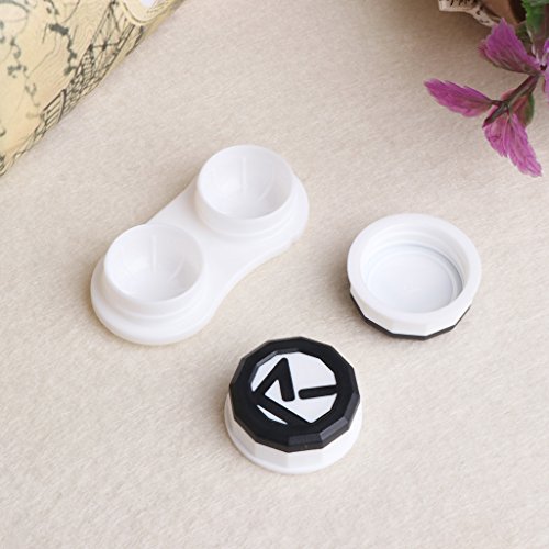 Hukai Beautiful Perfume Bottle Shape Contact Lenses Case Box Container Sunny (Black)