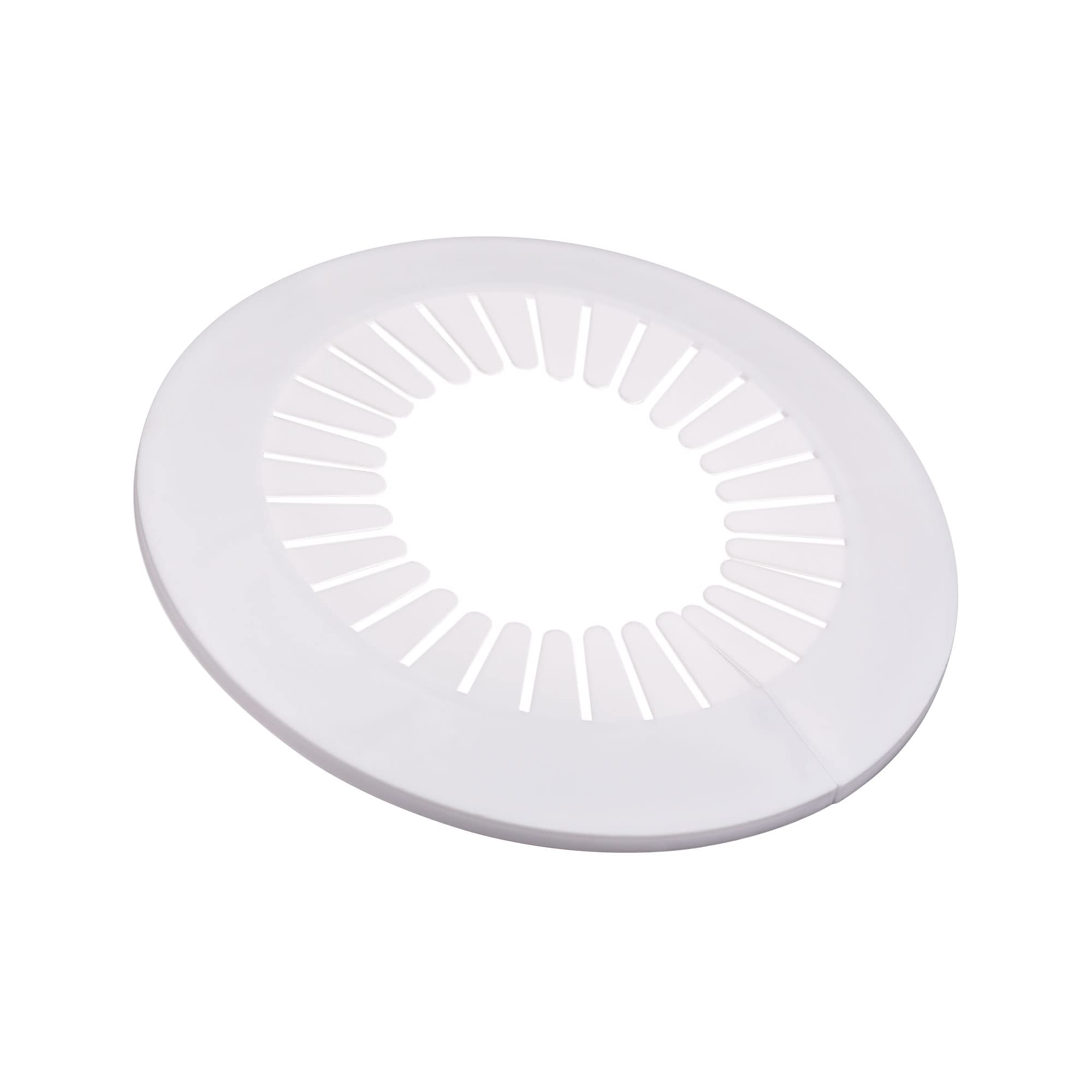 sourcing map Pipe Cover Decoration, 90mm-100mm PP Plastic Escutcheon Water Pipe Drain Line Cover White 4pcs