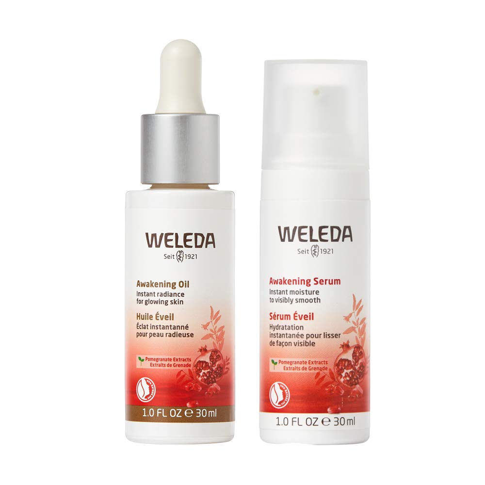 Weleda Skin Awakening Power Duo, 1oz Firming Facial Oil, 1oz Facial Serum