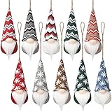 10 Pcs Christmas Tree Handmade Hanging Gnomes