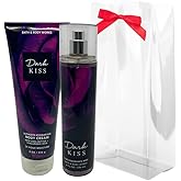 Bath & Body Works DARK KISS 2-piece Gift Set with a Red Bow for Holidays & Gifts - Fine Fragrance Mist & Ultimate Hydration Body Cream