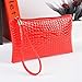 Women Crocodile Leather Clutch Handbag Bag Coin Purse ( Red )