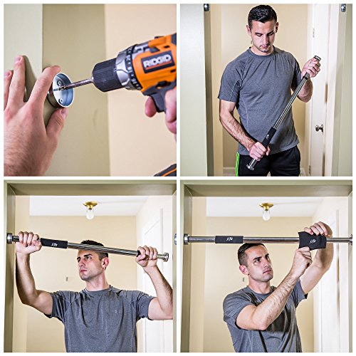 j/fit Deluxe Doorway PullUp Bar with Comfort Grips LONGEST LENGTH