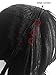 MARIAN Synthetic Hair Short Straight Bob Wig for Women Jet Black with Side Bangs + a Free Wig Cap