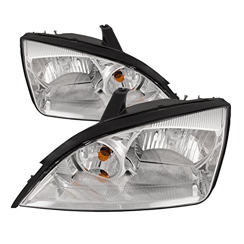 HEADLIGHTSDEPOT Chrome Housing Halogen Headlight Compatible with Ford Focus 2005-2007 Includes Left Driver and Right Passenger Side Headlamps - Thumbnail 5