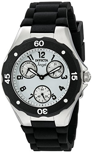 Invicta Women's 0733 Angel Collection Black Polyurethane Watch