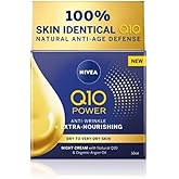 NIVEA Q10 Power Anti‑Wrinkle Regenerating Night Cream with Creatine & Hyaluronic Acid – Firming, Revitalizing Night Facial Moisturizer, 50 ml