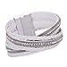 Susenstone Women Bohemian Bracelet Woven Braided Handmade Wrap (White)