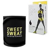 sweet sweat premium waist trimmer for men  women includes free sample of sweet sweat gel