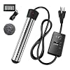 Immersion Water Heater, 1500W Bucket Heater with Stainless-Steel Guard, Smart Timing, Safe, Portable, Water Trough…