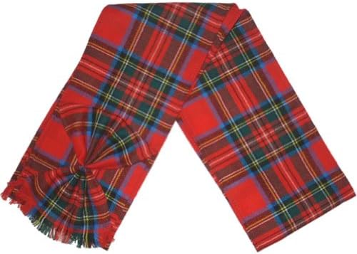 BBI Scottish 100% Wool Tartan Ladies Mini Sash with Rosette - Royal Stewart