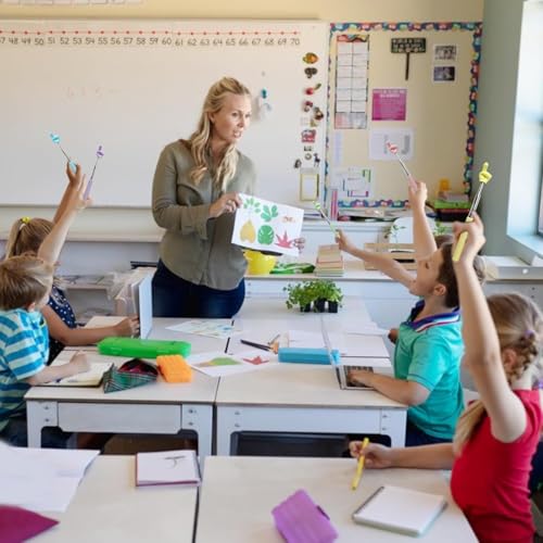 5PCS Teacher Finger Pointer Stick - Telescopic Teachers Pointer for Classroom Mini Extendable Hand Pointer Stick for Elementary School Kindergarten Teacher Supplies (5PCS)