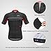 Men’s Short Sleeve Cycling Jersey Full Zip Moisture Wicking, Breathable Running Top – Bike Shirt (Red+Black, US Size 2XL)thumb 4