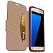 OTTERBOX Strada Series Leather Wallet Case for Samsung Galaxy S7 Edge - Frustration FRĒe Packaging - Ruby Romance (Flame RED/Flame Leather)