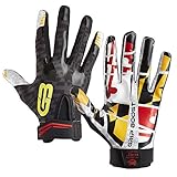 Grip Boost Maryland Flag Football Gloves Stealth Sticky Football Gloves Pro Elite Football Gloves Youth and Adult Sizes