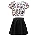 A2Z 4 Kids Girls Love Graffiti Scribble Print - Love Graffiti Crop & Skirt Set 11-12
