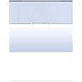 Compuchecks Blank Check Paper - 500 Pack - Computer Security Business Checks, QuickBooks & Laser Printer Compatible - Check On top, Voucher On Bottom - Check Paper Size 8 1/2-11 - Blue Diamond