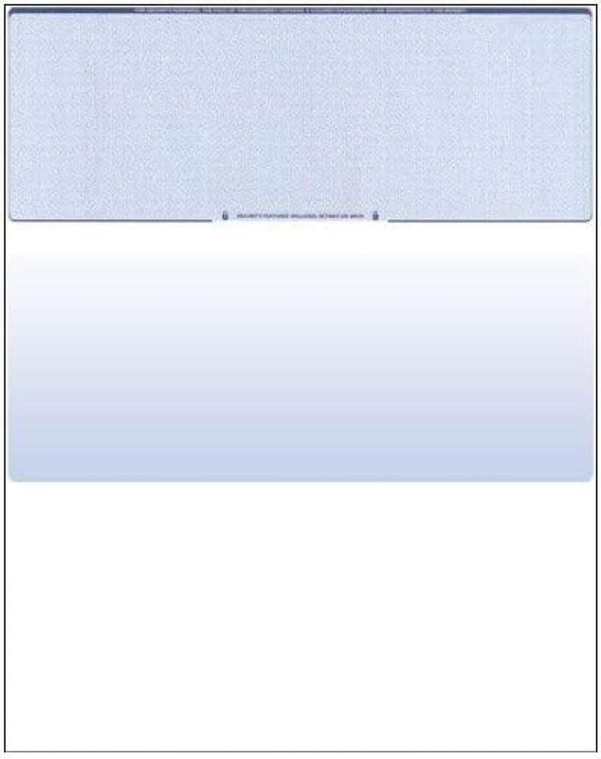 Photo 1 of Compuchecks Blank Check Paper - 500 Pack - Computer Security Business Checks, QuickBooks & Laser Printer Compatible - Check On top, Voucher On Bottom - Check Paper Size 8 1/2-11 - Blue Diamond