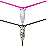 Jaxu Men's Ultra Minimum Comerage G-string Thong Underpants Tiny Slip T-back Drop Shape Underwear Male Hot Micro Thong