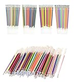 MengRan 48 Different Colors Gel Pen Refills for Colored Drawing Pen. 0.8mm. Assorted Colors,Pack of 48