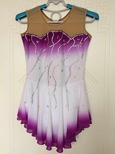 Fashion Custom Figure Skating Dresses Girls Ice Skating Competition Dresses With Crystals A2242