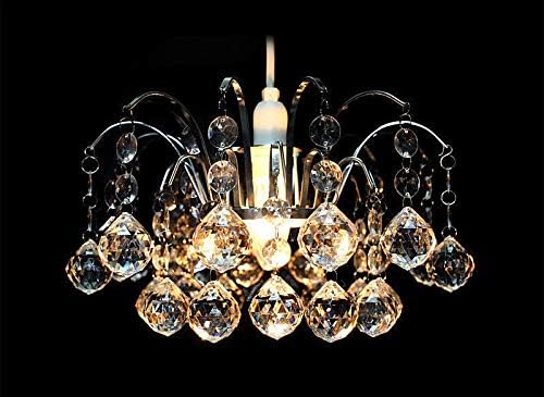 Klass Home Acrylic Crystal Faceted Oriel Light Shade, Chrome/Bronze - Image 4