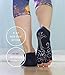 2 Pairs ♥ RAE YOGA Barre Pilates Non Skid Bella Half Toe Grip Socks ♥ Bamboo Barefoot Feel (S-M (5-8), Black)