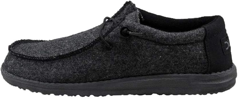 heydude mens wally slip on sneaker black