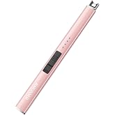 RAYONNER Electric Candle Lighter USB Plasma Arc Windproof Rose Gold | Rechargeable USB-C Windproof Flameless Safety Lock For Camping Grill Home Decor Gifts