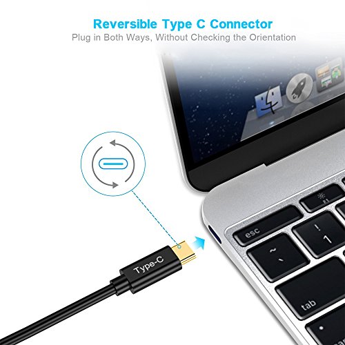 USB-C to DVI Adapter Cable 6FT ,LANBO USB 3.1 Type C (Thunderbolt 3 Compatible) to DVI Cable for 2017 MacBook Pro/Samsung Galaxy S8 and More