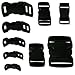 6-pack Quick Release Black Strap Buckles - 3/4-inch Standard Size