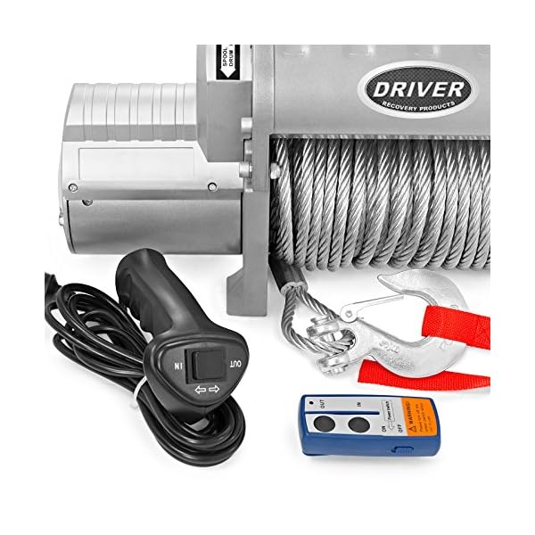 Driver Recovery Products Electric Recovery Winch Heavy Duty 12,000