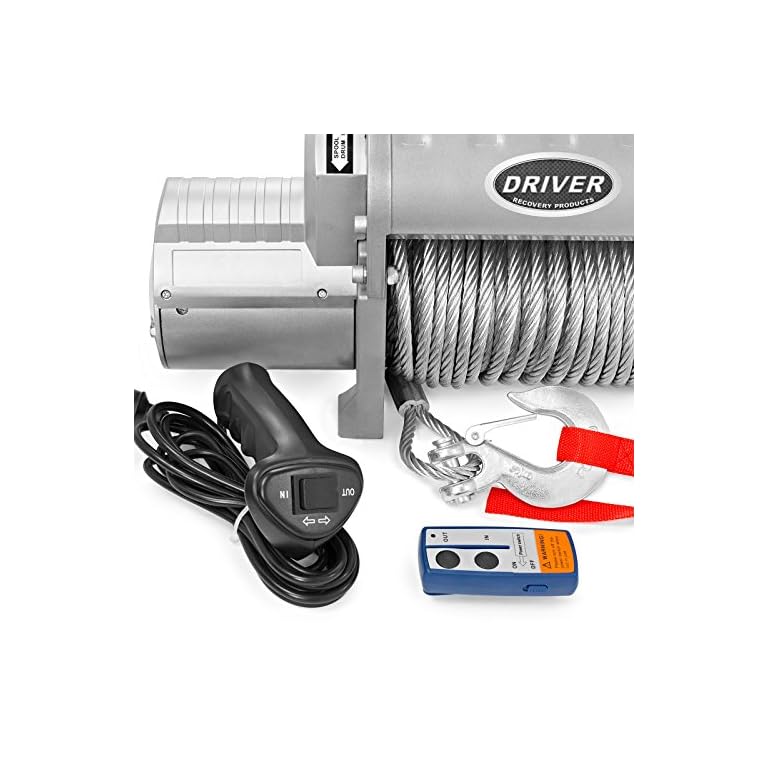 Driver Recovery Products Electric Recovery Winch Heavy Duty 12,000
