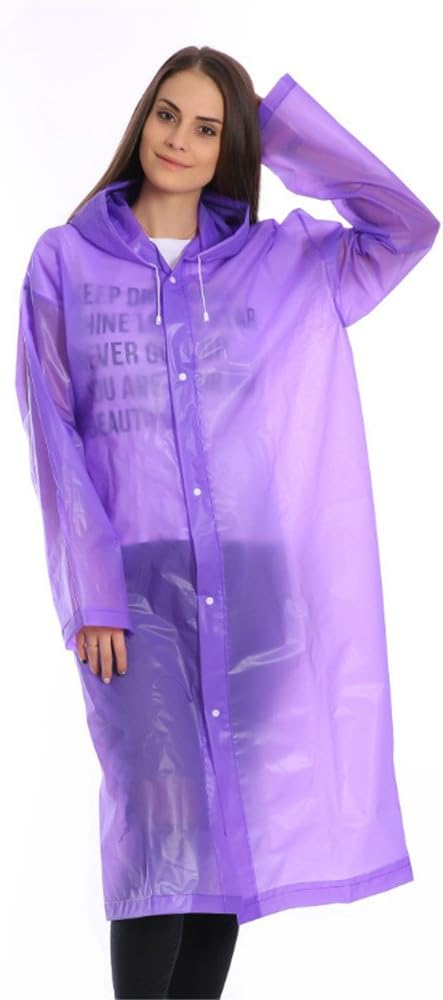 Sticker Superb Reusable Raincoat Raincoat for Adults Drawstring Hood and Full Sleeve Emergency Sports Raincoat Transparent Plastic Raincoat Waterproof Long Free Size Fits All