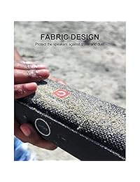 DOSS E go Altavoces Bluetooth portátiles con gran volumen, graves aumentados, IPX6 impermeable, micrófono integrado. Altavoces inalámbricos perfectos para iPhone, Samsung y más Negro