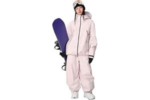 SnowElve Mens Ski Jacket and Pant Set Womens Snow Jacket Baggy Ski Suit Waterproof Insulated Snowboard Winter Outdoor