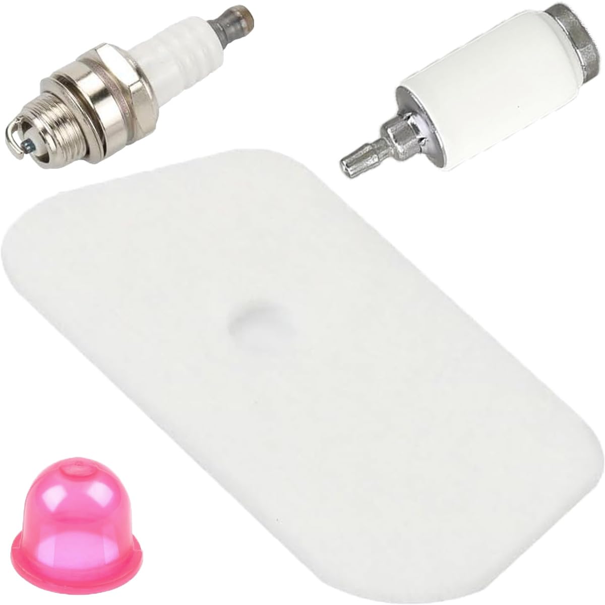 ZAMDOE 530150253 Air Filter Replacement Kit for Husqvarna 128L 128LD 128LDX 128R 128RJ 124C 124L 125C 125E 125L 125LDX 125R 125RJ String Trimmer with Air Filter, Spark Plug, Fuel Filter, Primer Bulb