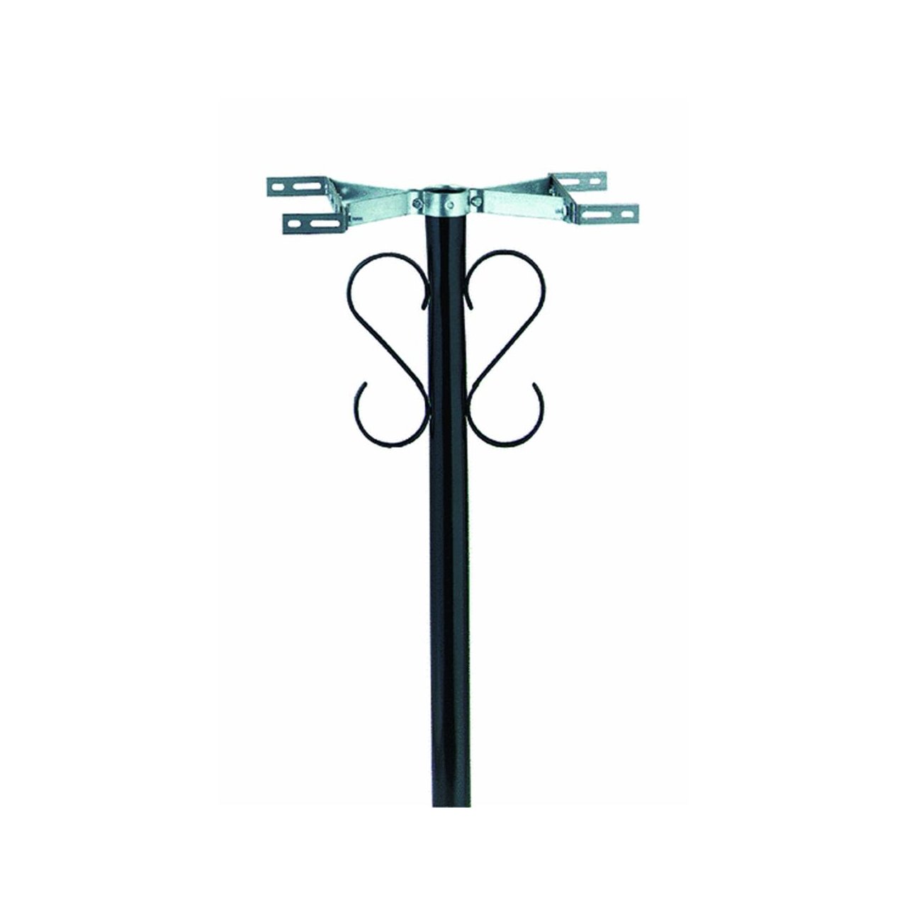 Gibraltar PBK00000 Round Steel Mailbox Post with Decorative Scrolls