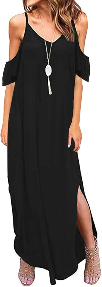 black strapless maxi dress casual