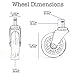Replacement Office Chair Wheels (Set of 5) Premium Office Chair Casters For All Hard Surfaces; Rollerblade Wheel Casters For Chairs